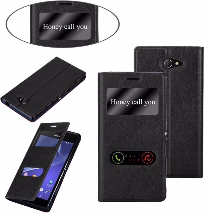 Produktbild Cadorabo Book mit View Doppelfenster Cover (Sony Xperia M2, Sony Xperia M2 Aqua)