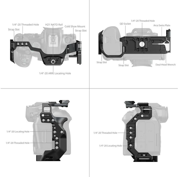 Actual product image SmallRig 5954 HawkLock Quick Release Cage for Canon EOS R6 Mark III / R6 Mark II (Cage)