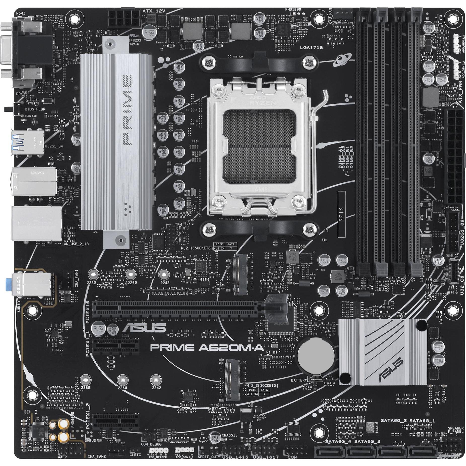ASUS Prime A620M-A-CSM (AM5, AMD A620, mATX), Mainboard
