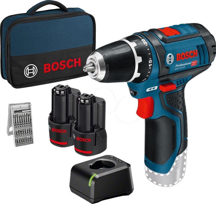 Bosch Professional GSR 12V-15 (Rechargeable battery operated)