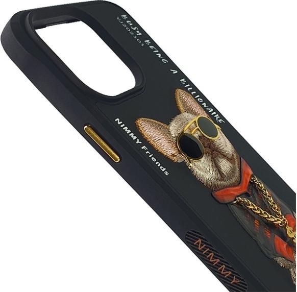 Image du produit Nimmy case iPhone 15 Pro Max 6.7" black Glasses Cool Dog (Apple iPhone 15 Pro Max)