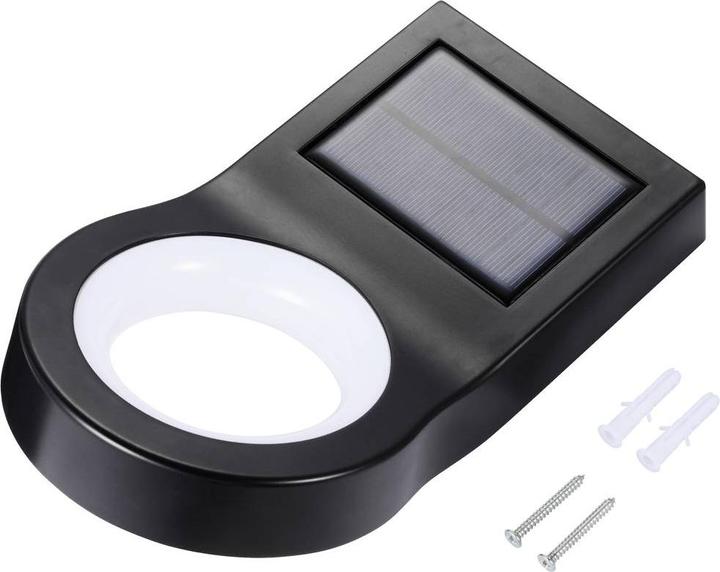 Image du produit Sygonix SY-5653638 Applique murale solaire d'extérieur avec détecteur de mouvement Blanc neutre Noir (200 lm, IP44)