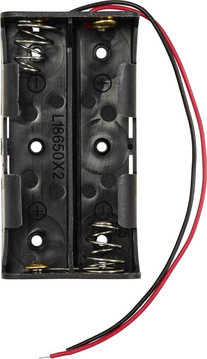 Actual product image Tru Components TC-13220700 Batteriehalter 2x 18650 Kabel (L x B x H) 76 x 40 x 2