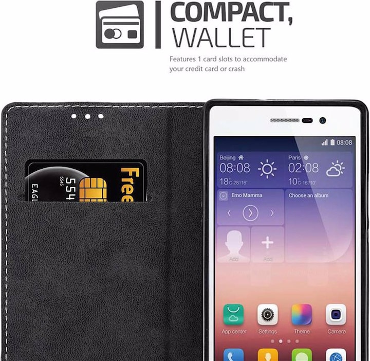 Actual product image Cadorabo Book X Wallet Cover (Huawei Ascend P7)