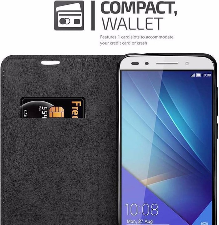 Actual product image Cadorabo Book Invisible Magnet Cover (Honor 7)
