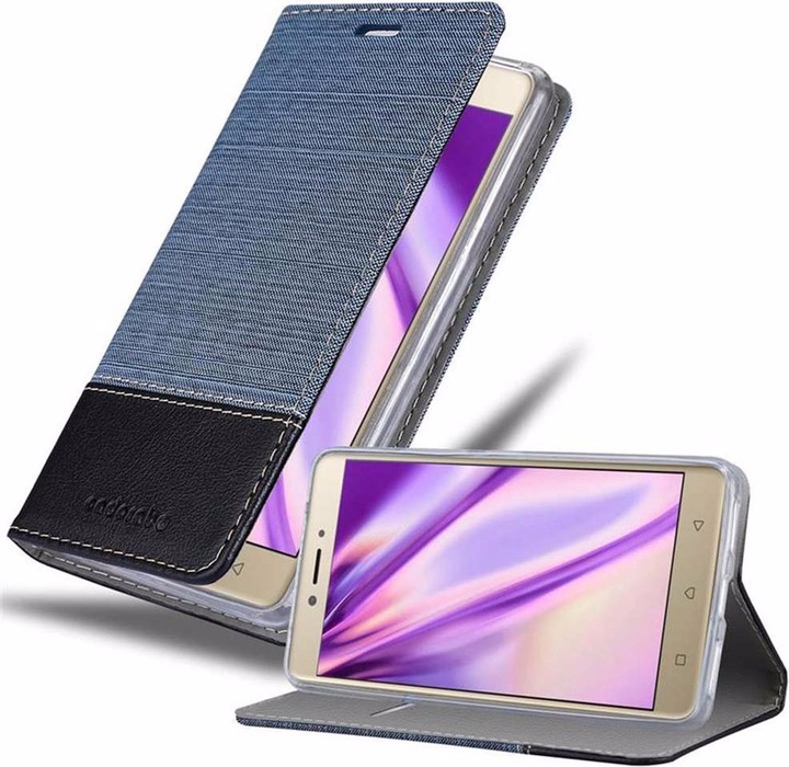 Produktbild Cadorabo Book Jeans Optik Cover (Lenovo K6 Note)
