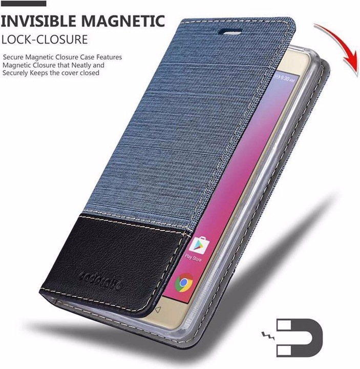 Produktbild Cadorabo Book Jeans Optik Cover (Lenovo K6 Note)
