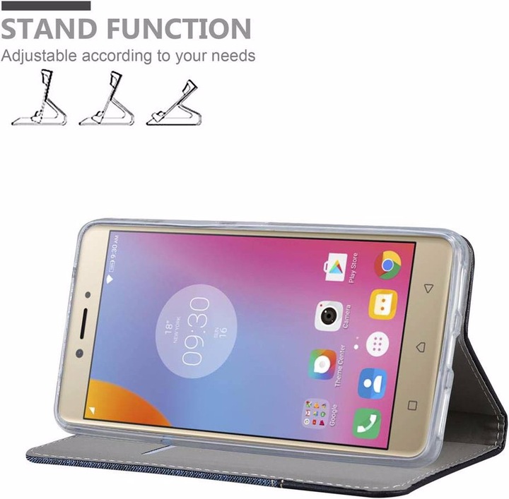Produktbild Cadorabo Book Jeans Optik Cover (Lenovo K6 Note)