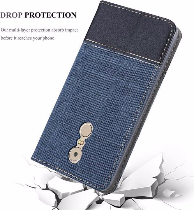 Produktbild Cadorabo Book Jeans Optik Cover (Lenovo K6 Note)