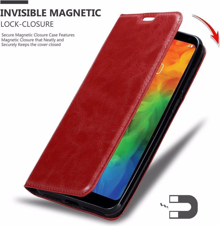 Actual product image Cadorabo Book Invisible Magnet Cover (LG Q7a)