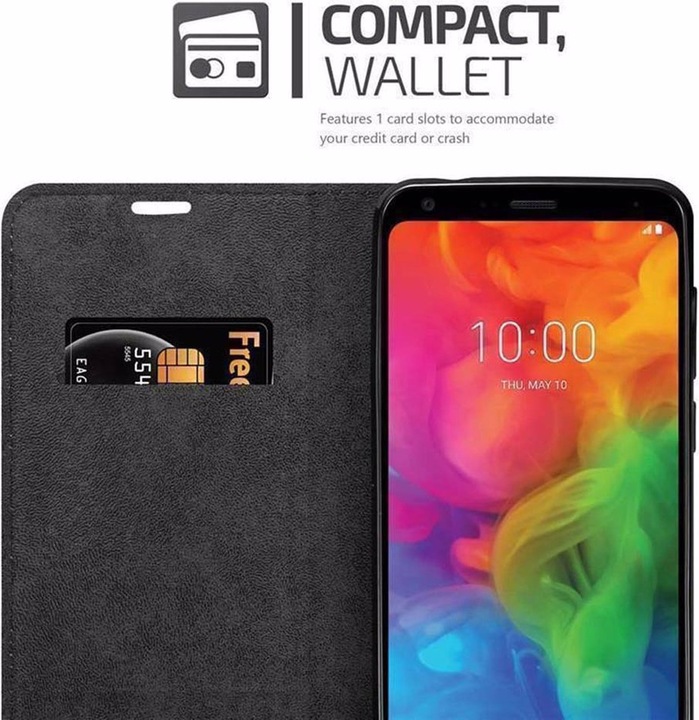 Actual product image Cadorabo Book Invisible Magnet Cover (LG Q7a)