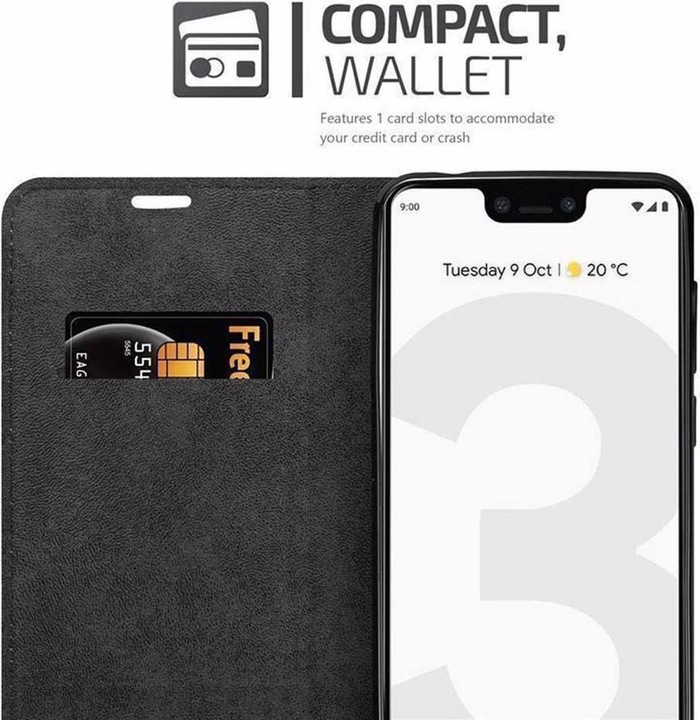 Actual product image Cadorabo Book Invisible Magnet Cover (Google Pixel 3 XL)