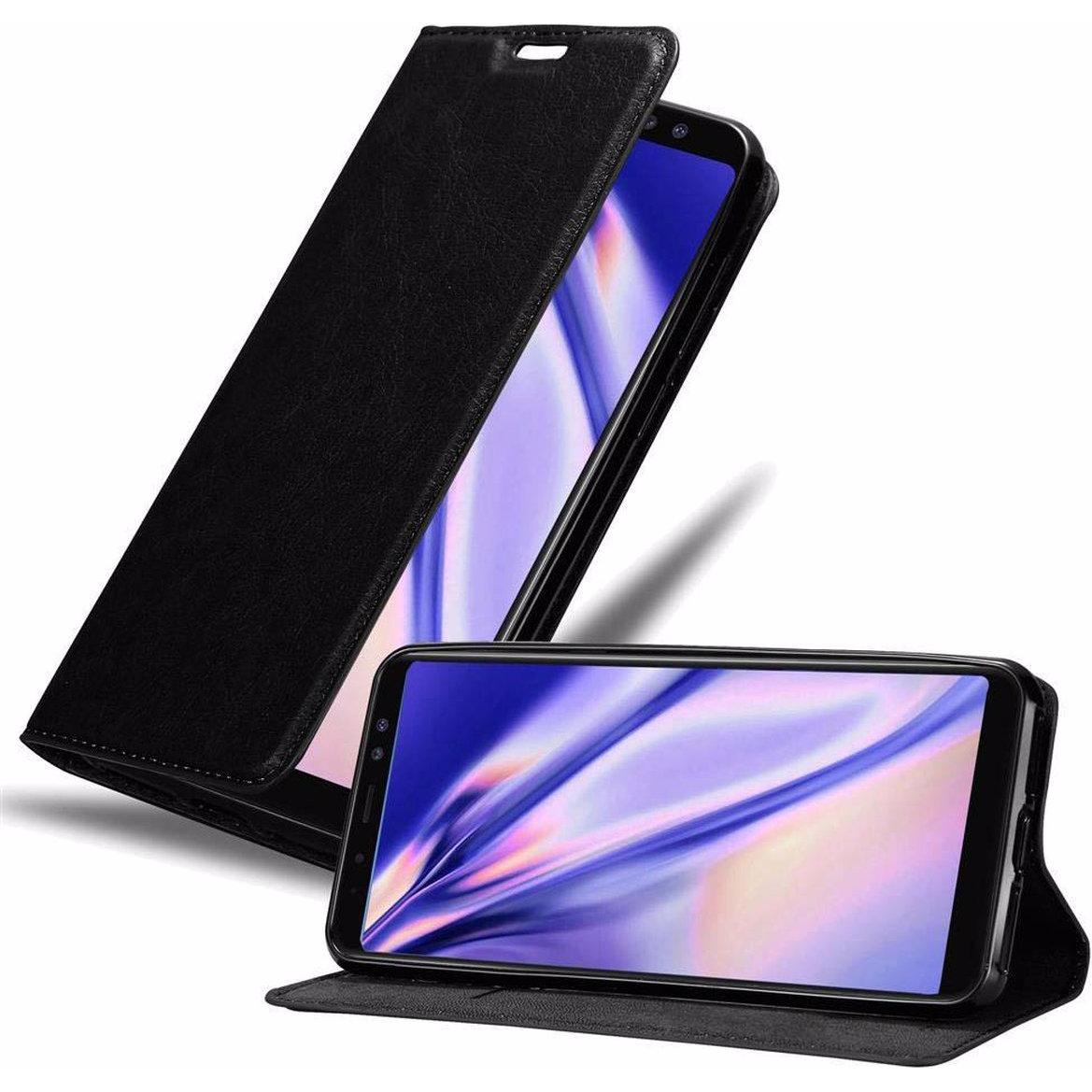 Thumbnail - Cadorabo Book Invisible Magnet Cover (Samsung Galaxy A8 (2018)), Smartphone Hülle, Schwarz