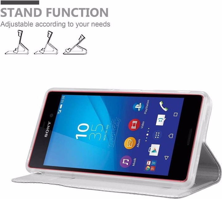 Produktbild Cadorabo Book Classy Style Cover (Sony Xperia M4 Aqua)