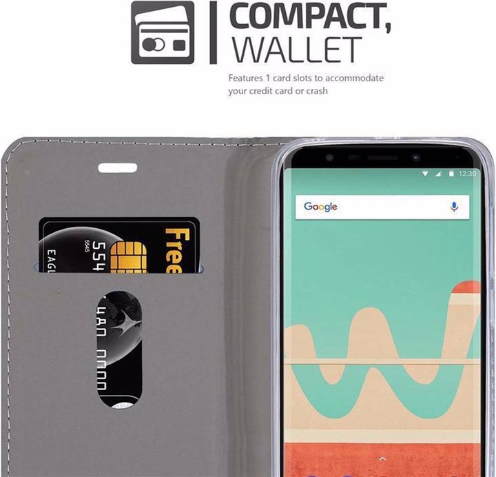 Produktbild Cadorabo Book Jeans Optik Cover (Wiko View Go)