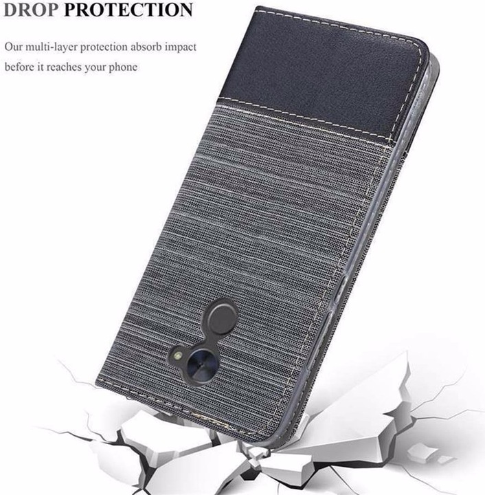 Produktbild Cadorabo Book Jeans Optik Cover (Huawei Enjoy 7 Plus)