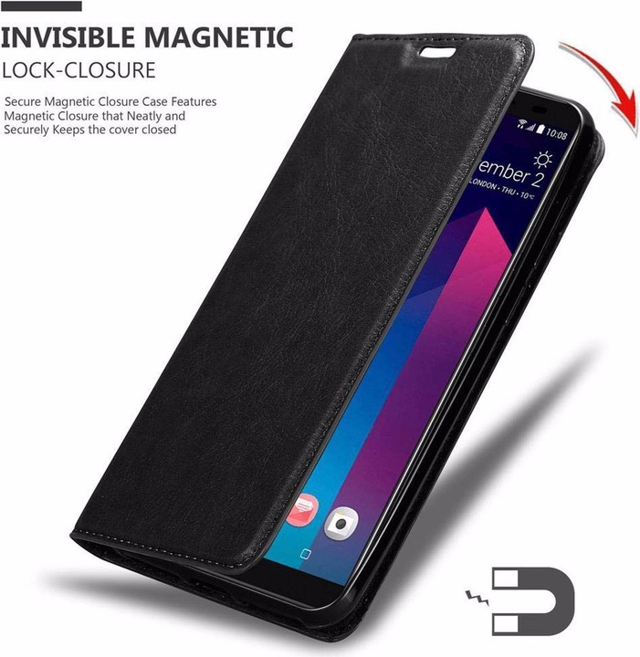 Actual product image Cadorabo Book Invisible Magnet Cover (HTC U12+)