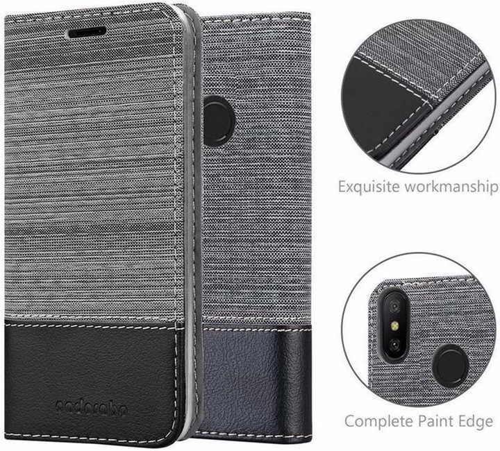 Produktbild Cadorabo Book Jeans Optik Cover (Xiaomi Mi A2 lite, Xiaomi Redmi 6 Pro)
