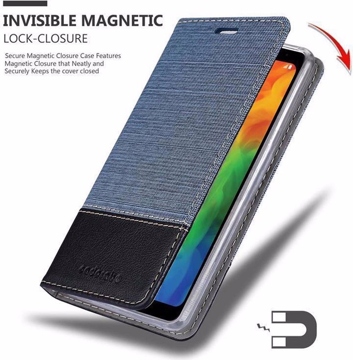 Actual product image Cadorabo Book Jeans Optics Cover (LG Q7a)