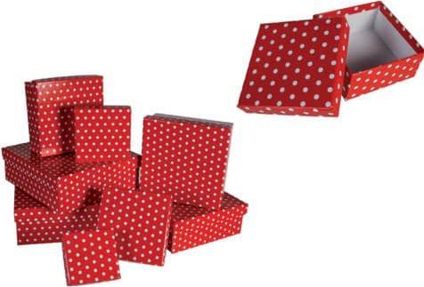 Image du produit Ootb Boîte cadeau points rouge (Papier cadeau, 8 x)