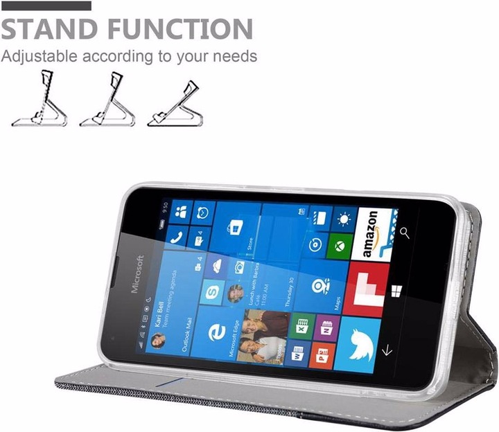 Produktbild Cadorabo Book Jeans Optik Cover (Microsoft Lumia 550)
