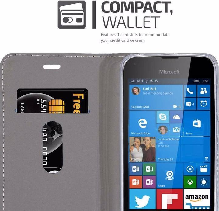 Produktbild Cadorabo Book Jeans Optik Cover (Microsoft Lumia 550)