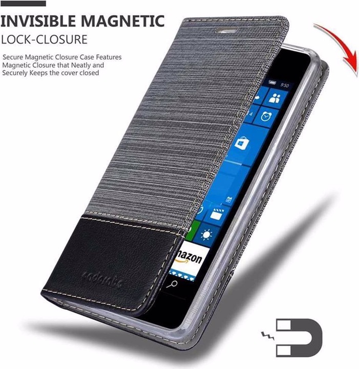 Produktbild Cadorabo Book Jeans Optik Cover (Microsoft Lumia 550)