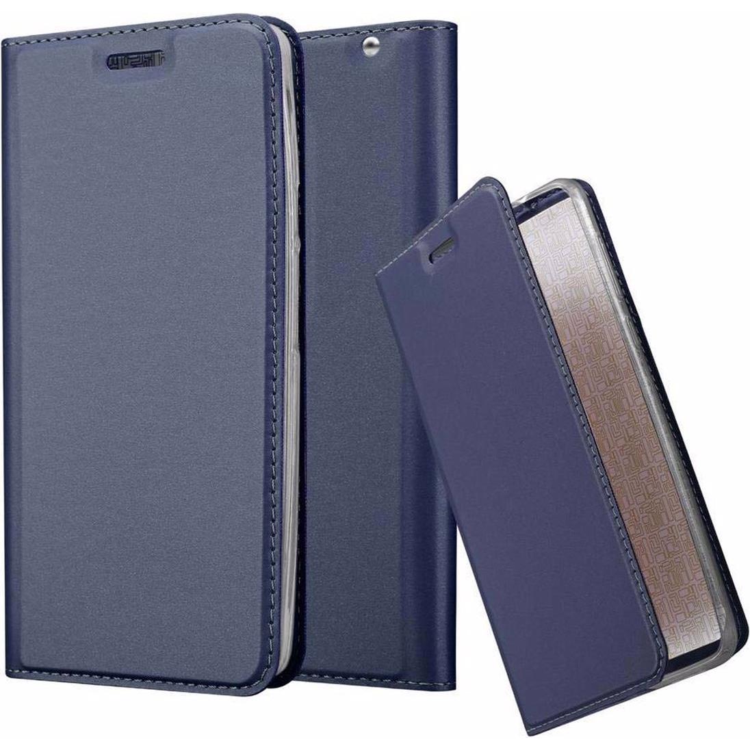 Cadorabo Book Classy Style Cover (Motorola Moto X Play), Smartphone Hülle, Blau