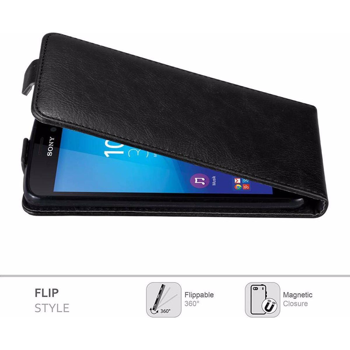 Thumbnail - Cadorabo Flip wie Invisible Cover (Sony Xperia M4 Aqua), Smartphone Hülle, Schwarz