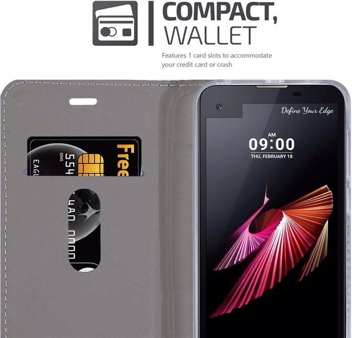 Produktbild Cadorabo Book Jeans Optik Cover (LG X Screen)