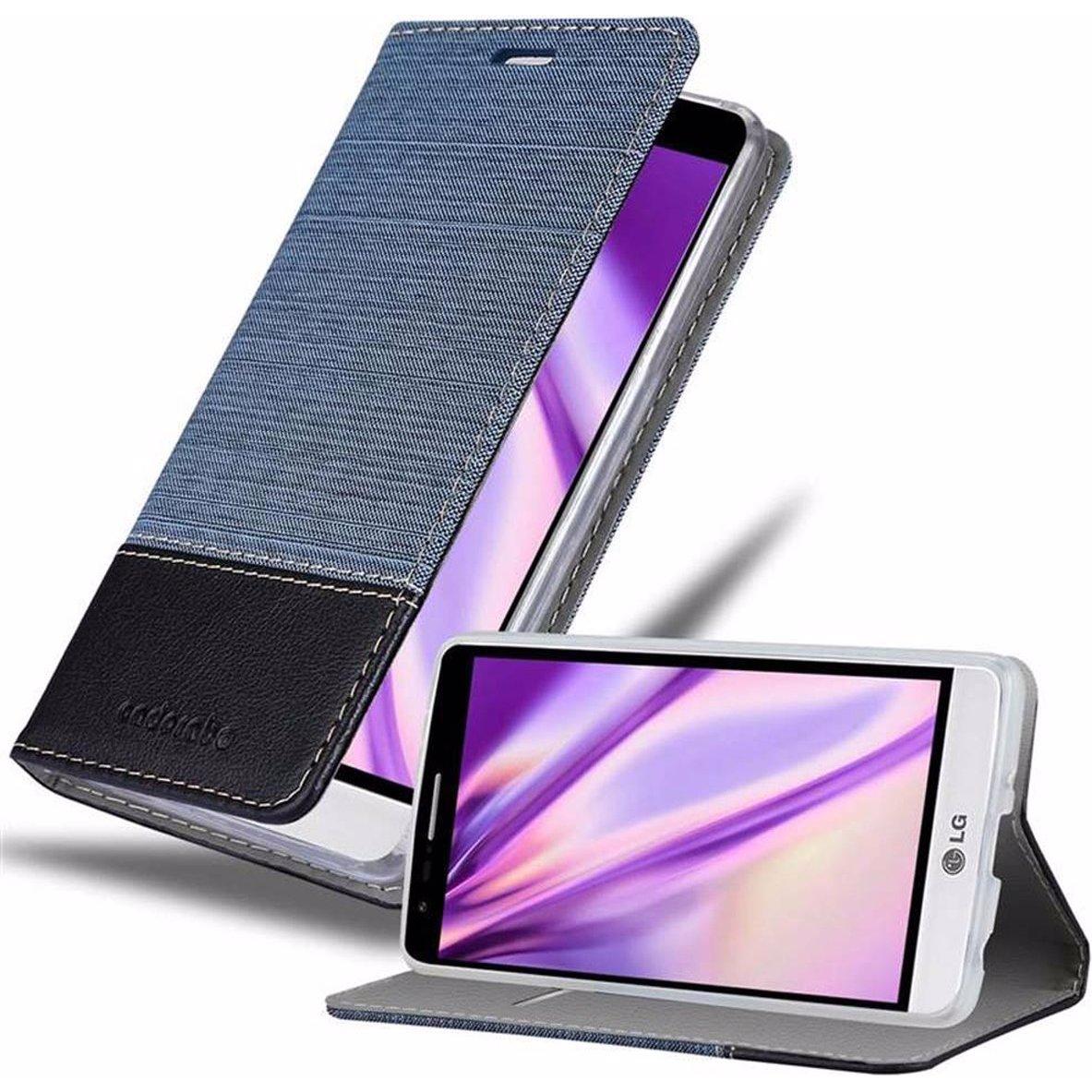 Cadorabo Book Jeans Optik Cover (LG G3s), Smartphone Hülle, Blau