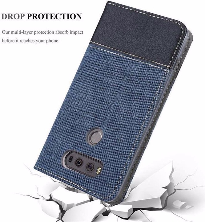 Produktbild Cadorabo Book Jeans Optik Cover (LG V20)