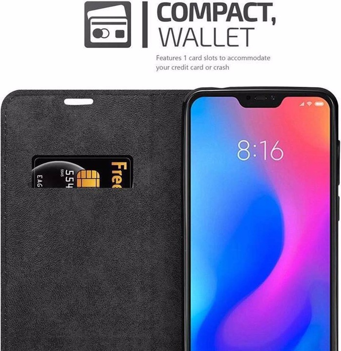 Actual product image Cadorabo Book Invisible Magnet Cover (Mi A2 lite, Xiaomi Redmi 6 Pro)
