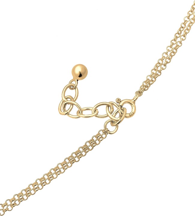 Produktbild Elli Halskette Y-Kette Geo Layer Plättchen 925 Sterling Silber (925er Sterling Silber, 38 cm)
