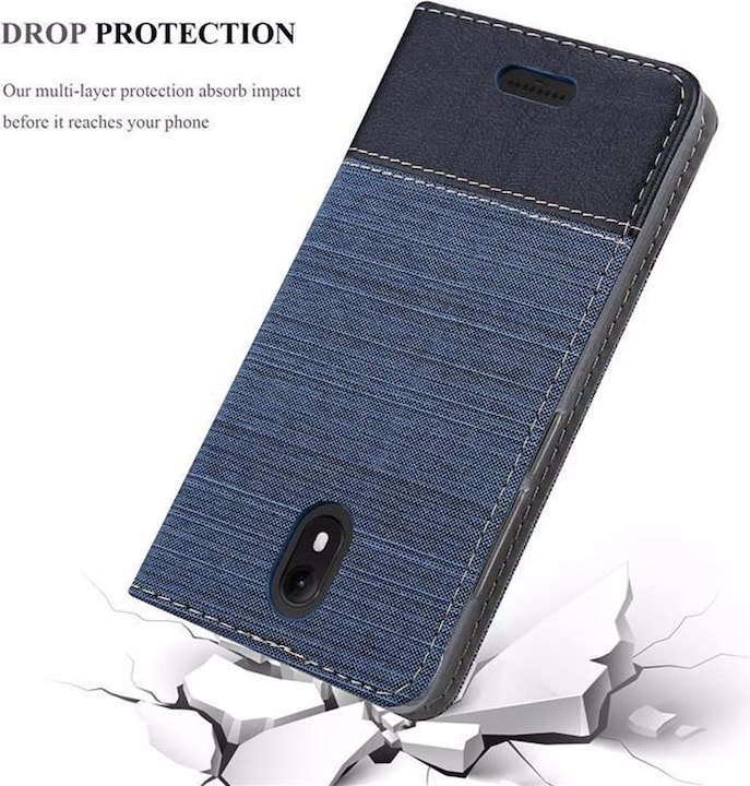 Actual product image Cadorabo Book Jeans Optics Cover (Wiko View Go)