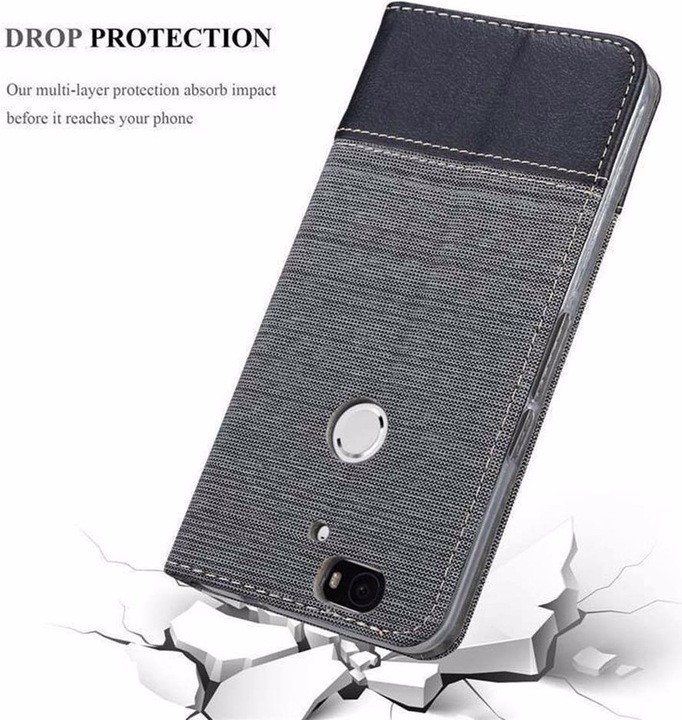 Produktbild Cadorabo Book Jeans Optik Cover (Huawei Nexus 6P)