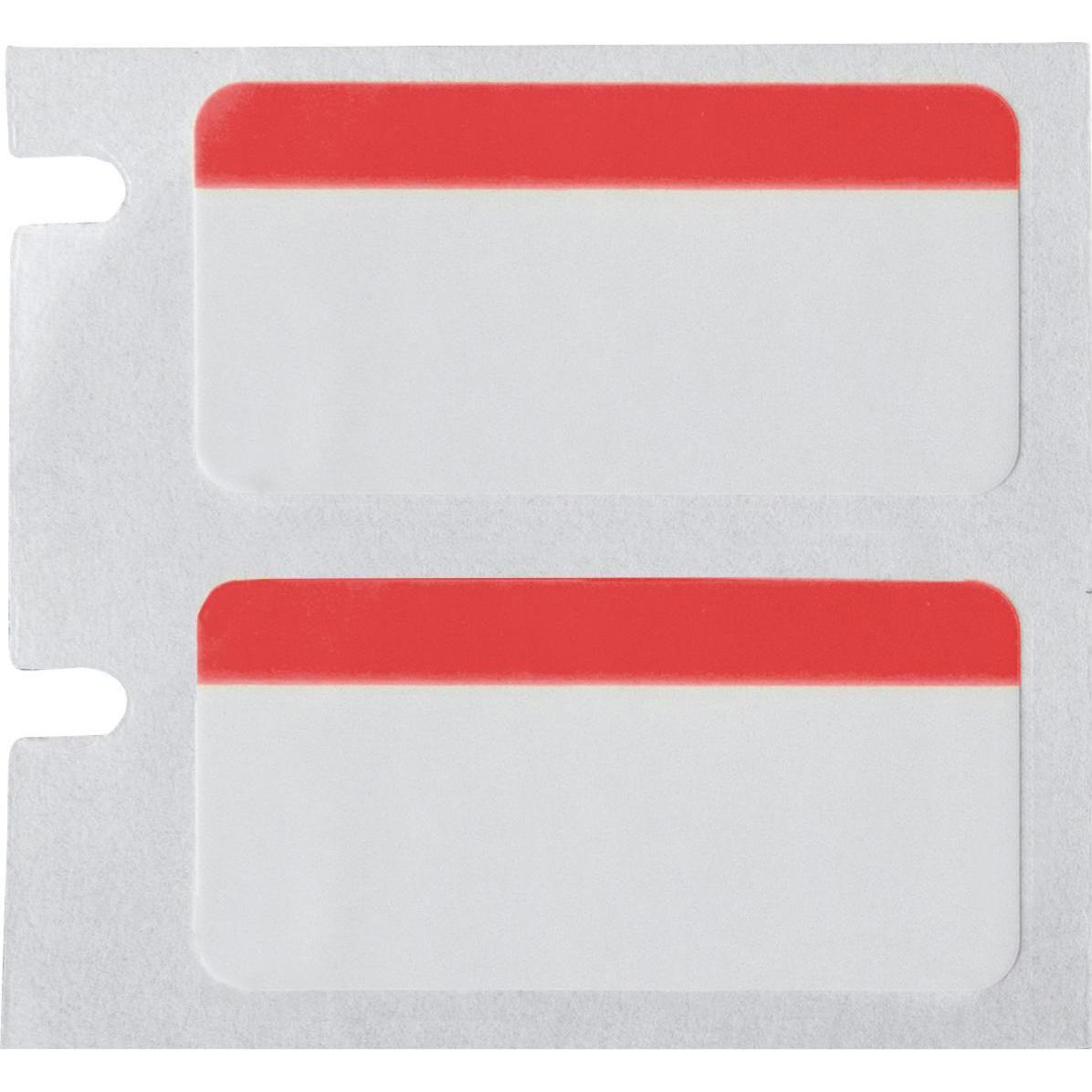 Brady, Etiketten, B33-302-494-RD, Polyester, Weiss/Rot, glänzend, 41.28 x 15.24 mm, permanent (1500 E.)