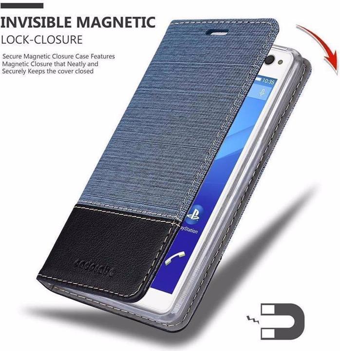 Produktbild Cadorabo Book Jeans Optik Cover (Sony Xperia C4)