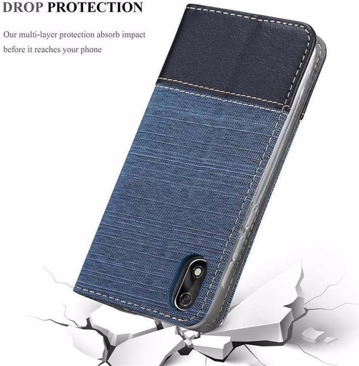 Produktbild Cadorabo Book Jeans Optik Cover (Samsung Galaxy J3)