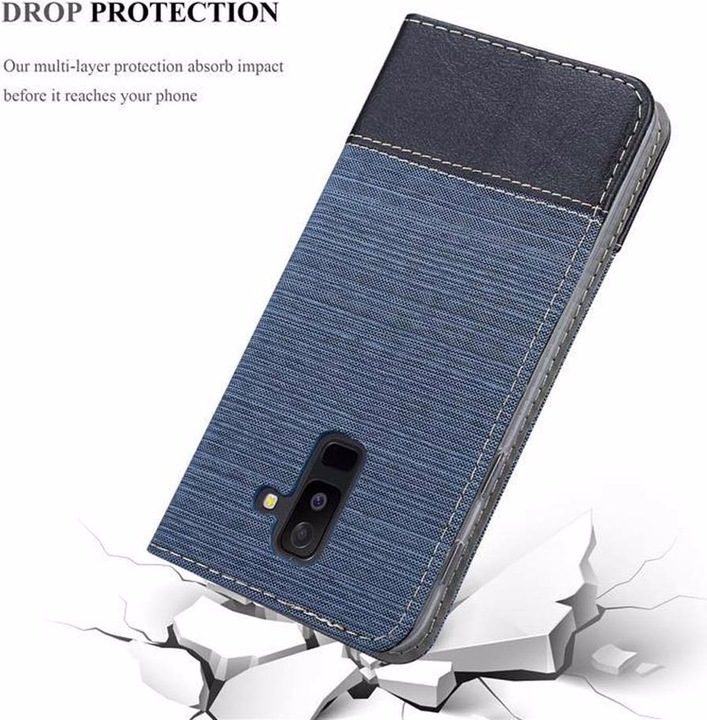 Produktbild Cadorabo Book Jeans Optik Cover (Samsung Galaxy A6+)
