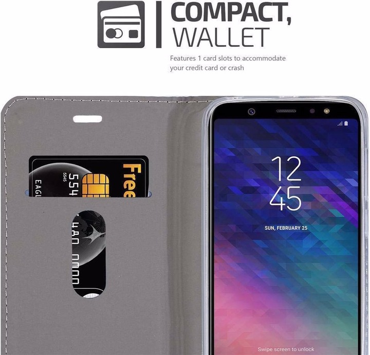 Produktbild Cadorabo Book Jeans Optik Cover (Samsung Galaxy A6+)