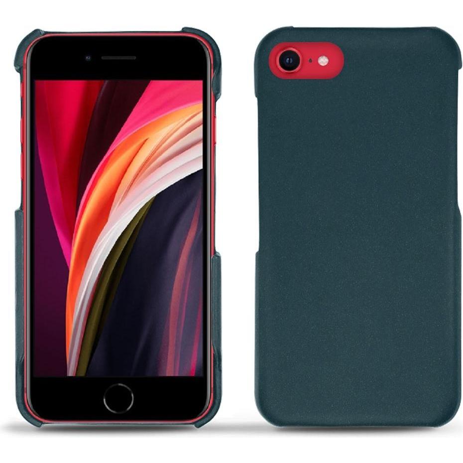 Noreve Lederschutzhülle (Apple iPhone SE (3rd Gen), Apple iPhone SE (2nd Gen)), Smartphone Hülle, Blau