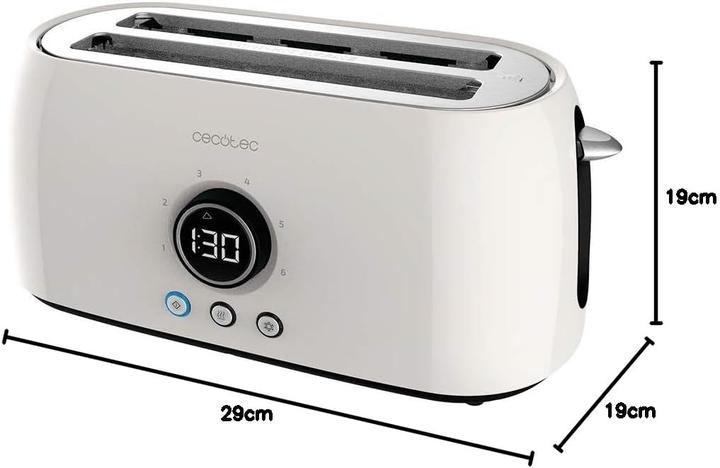 Cecotec Grille-pain compatible ClassicToast 15000 Beige Extra Double (Blanc)