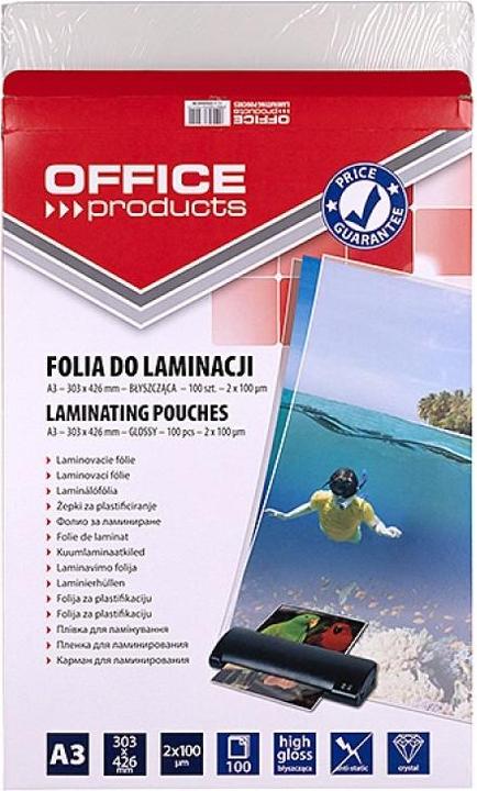 Actual product image Office Products Film for laminating, A3, 2x100 micron, glossy, 100 pcs, transparent (A3, 100 pcs., 100 µm)