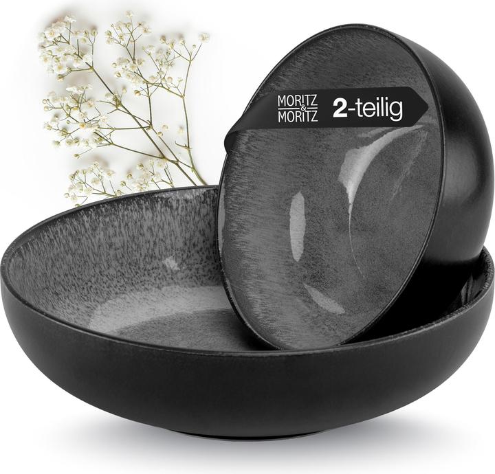 Moritz & Moritz Set di ciotole in porcellana VIDA (2 pezzi) (29 cm, 3 l, 2x)