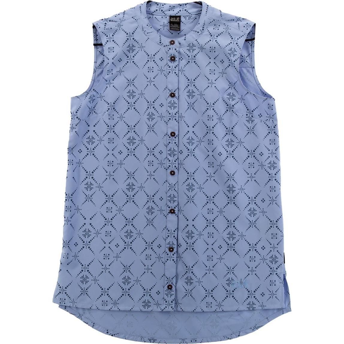 Jack Wolfskin, Damen, Shirt, Sonora Maori Shirt Bluse ärmellos AOP, Grau, (S)
