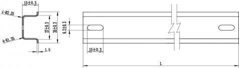 Produktbild Delock Hutschiene 35 x 15 mm, 25cm aus Stahl
