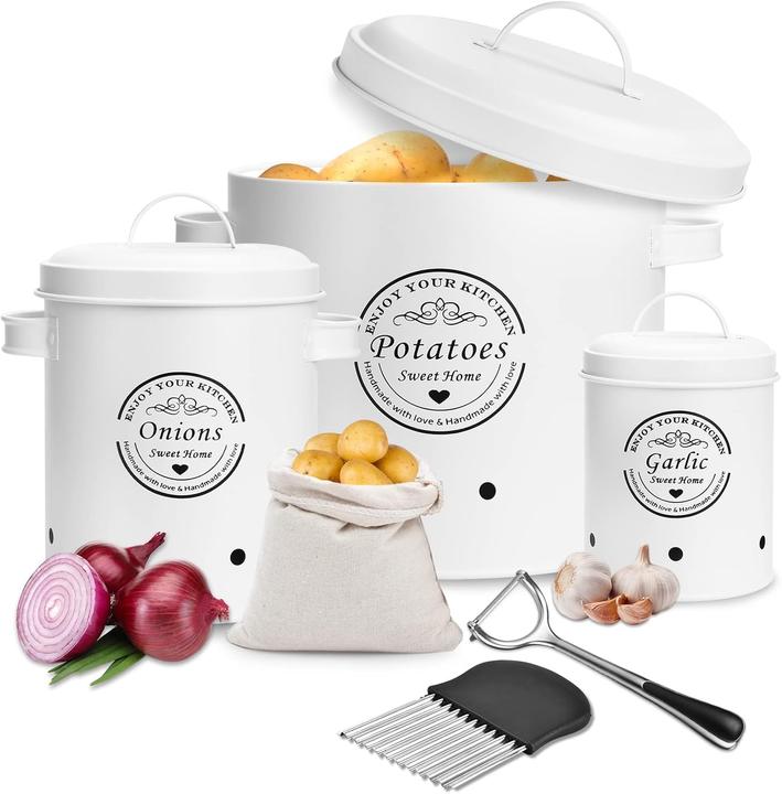 Actual product image Tavada Potato, onion and garlic storage box set