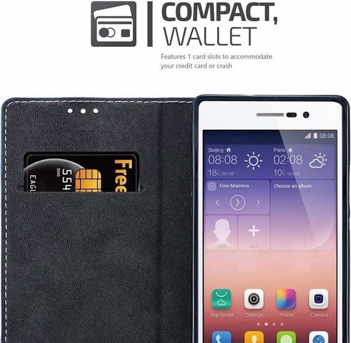 Actual product image Cadorabo Book X Wallet Cover (Huawei Ascend P7)