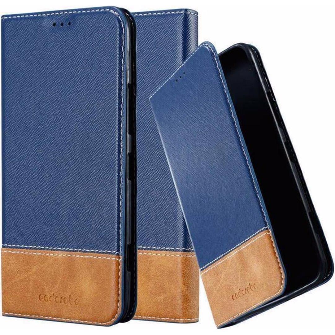 Cadorabo Book X-Wallet Cover (Nokia Lumia 1320), Smartphone Hülle, Blau